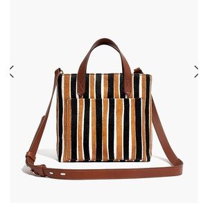 Madewell The Small Transport Crossbody in Striped Calf Hair